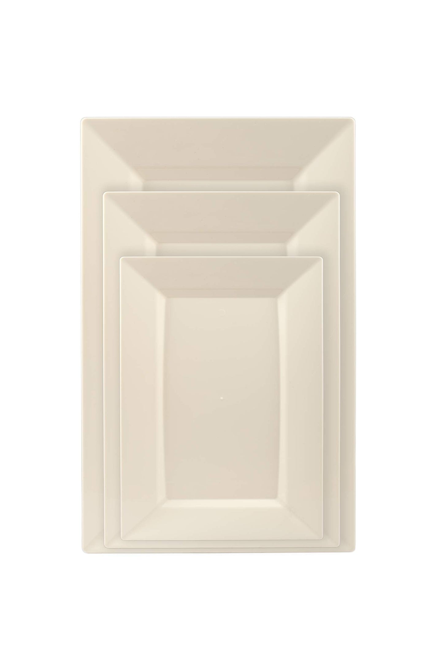 7.5 In. Ivory Rectangular Plates - 10 Ct.