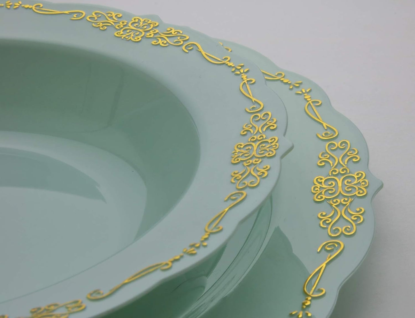 7.5 In. Robin Blue Victorian Design Plates - 20 Ct.