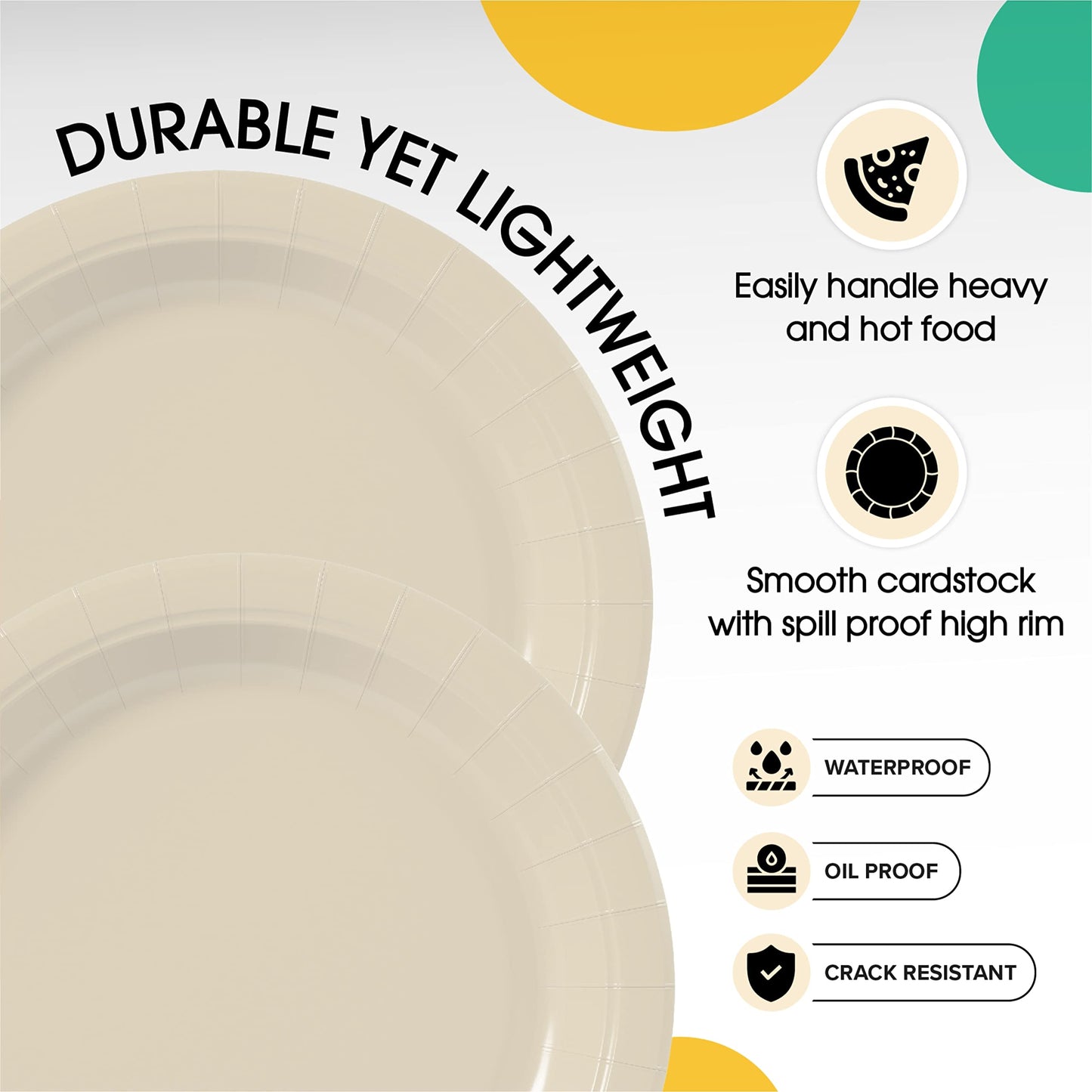 7 In. Ivory Paper Plates - 100 Ct.