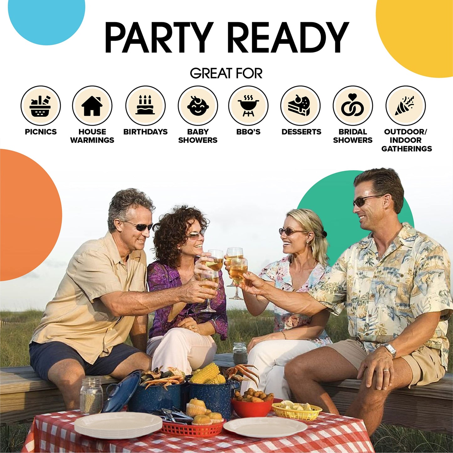 7 In. Ivory Paper Plates - 100 Ct.