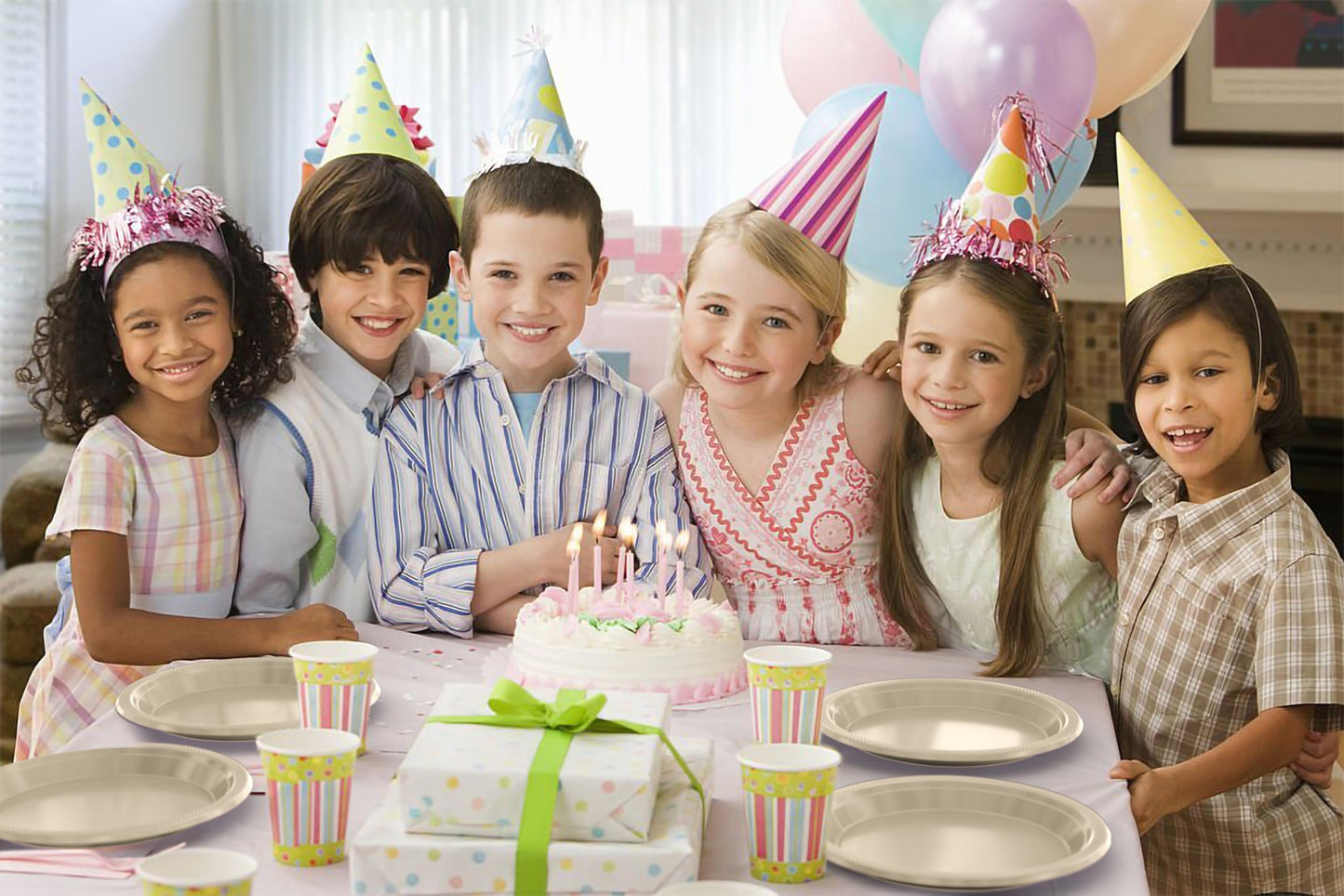 7 In. Ivory Plastic Plates - 50 Ct.