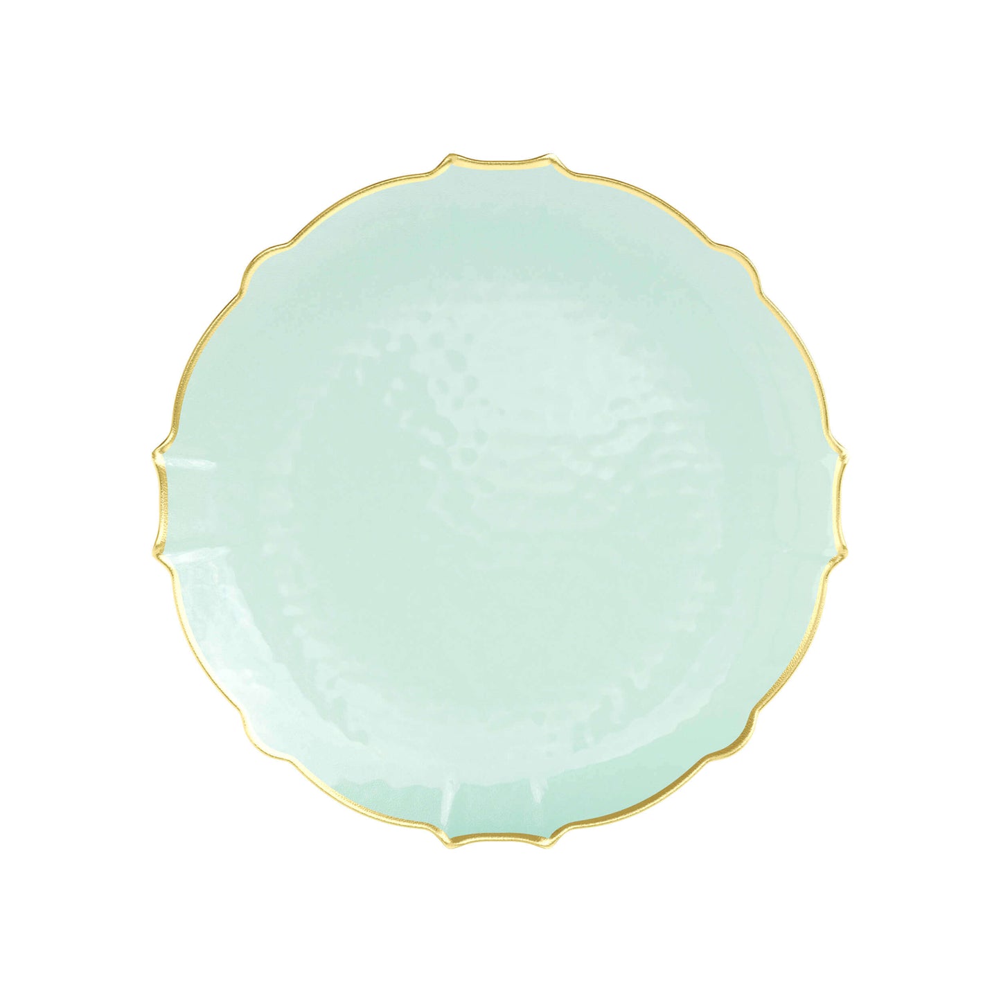 7.5" Mint/Gold Petal Plates 20 Ct.