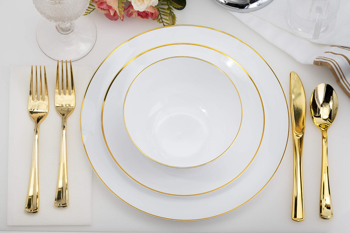 8" Classic Gold Design Plates (10)