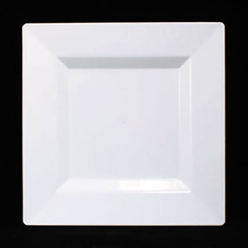 8 In. White Square Plates - 10 Ct.