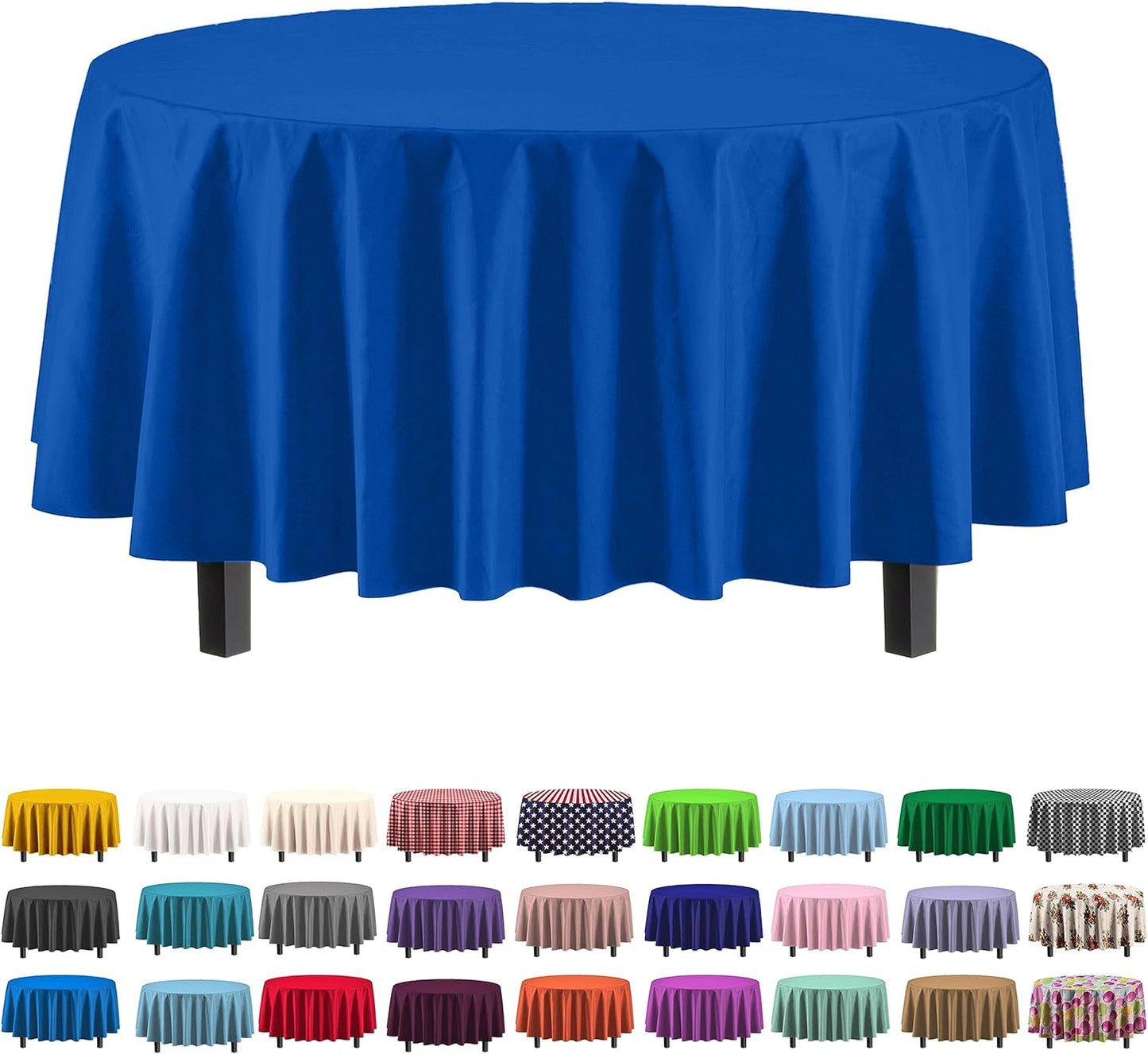 Round Dark Blue Table Cover