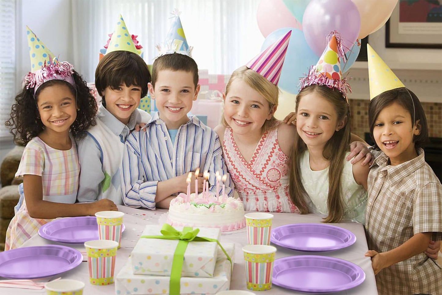 9 In. Lavender Plastic Plates - 50 Ct.