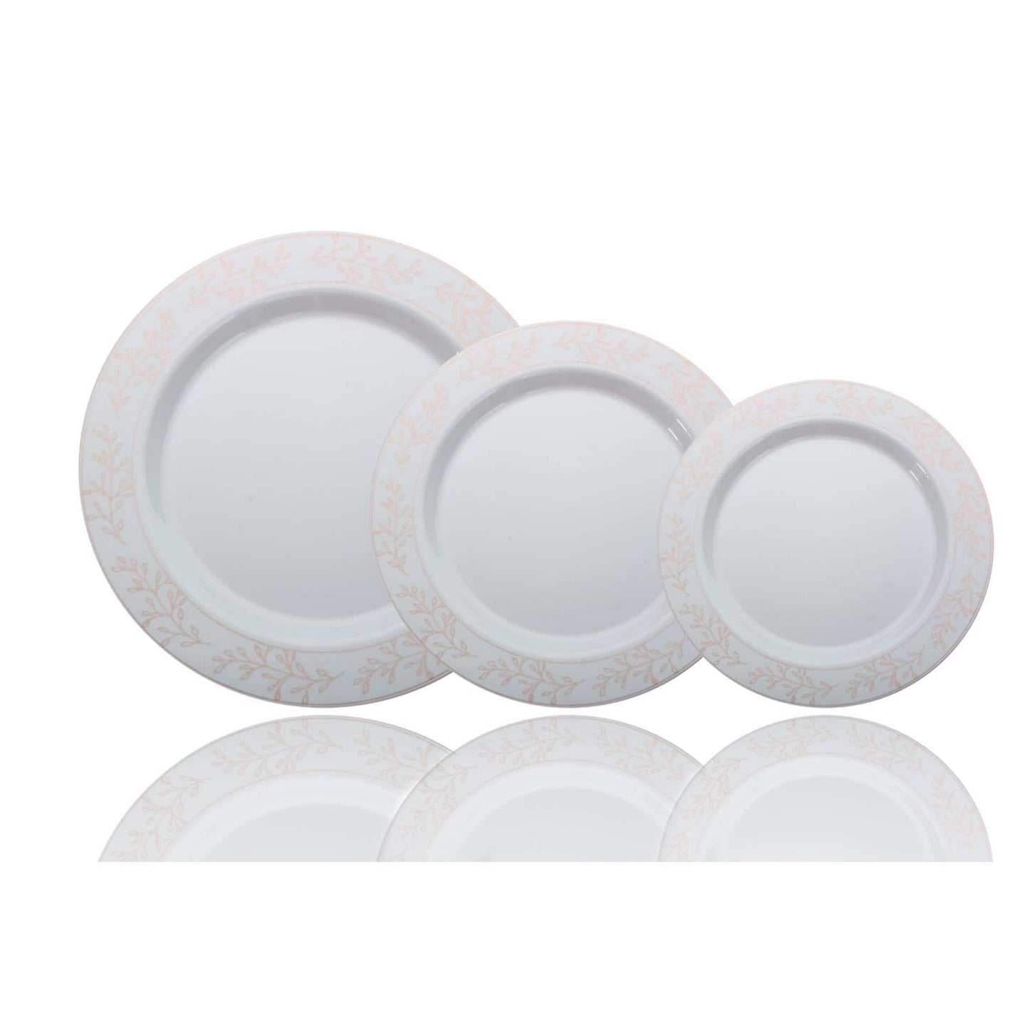 9 In. Rose Gold Leaf Premium Plates - 10 ct.