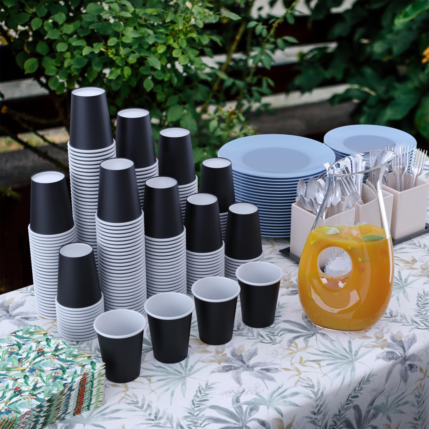 9 oz. Black Paper Cups - 100 Ct.