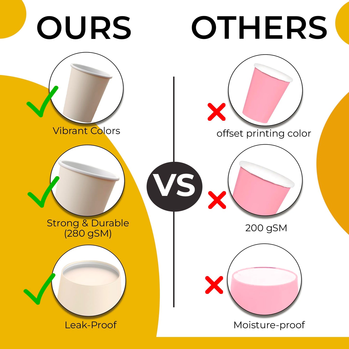 9 oz. Ivory Paper Cups - 100 Ct.