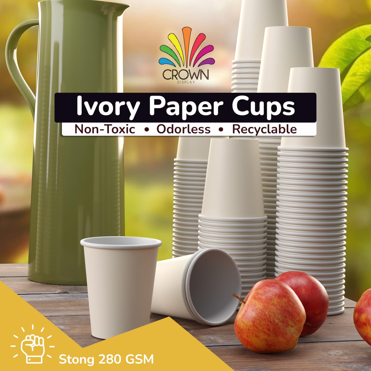 9 oz. Ivory Paper Cups - 100 Ct.