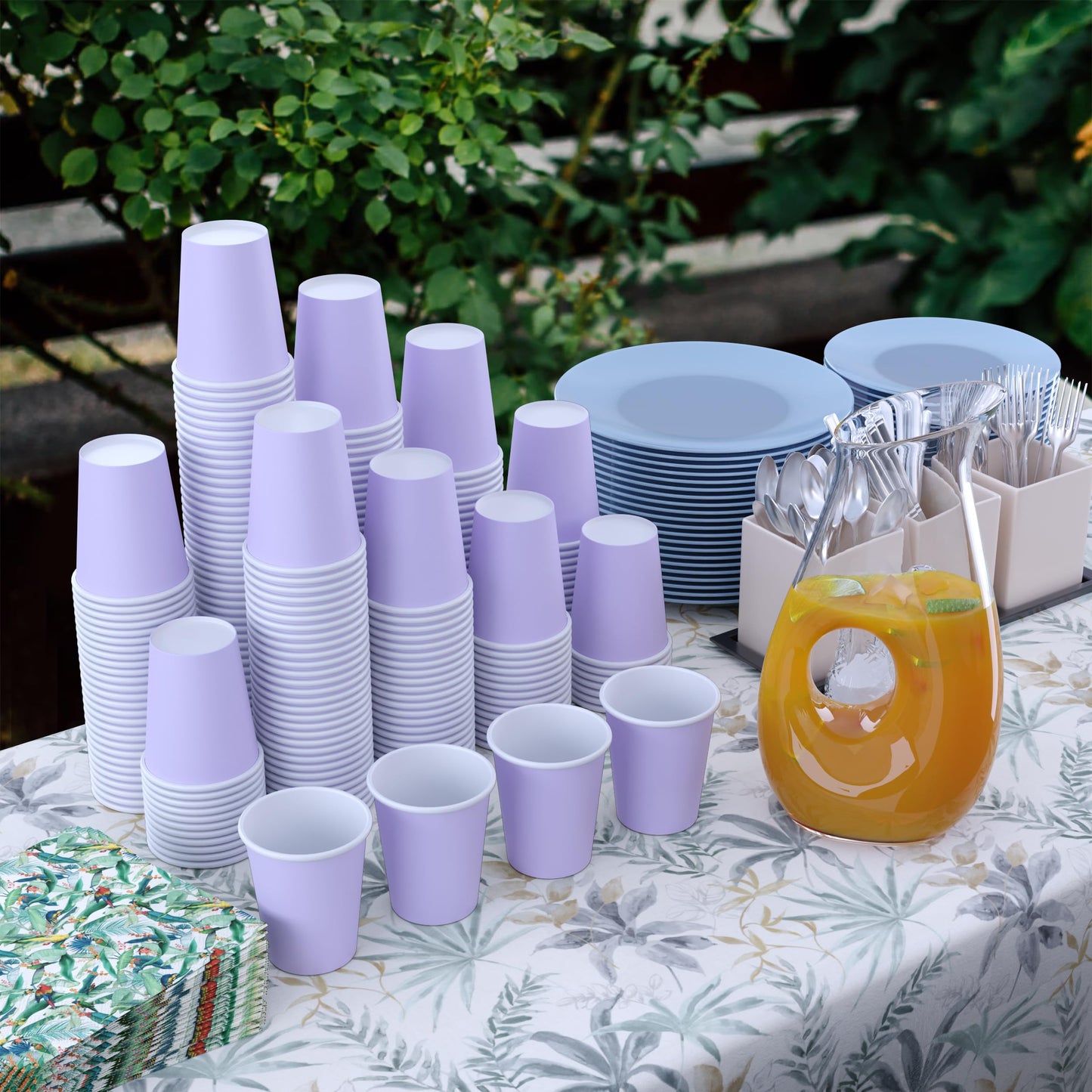 9 oz. Lavender Paper Cups - 100 Ct.