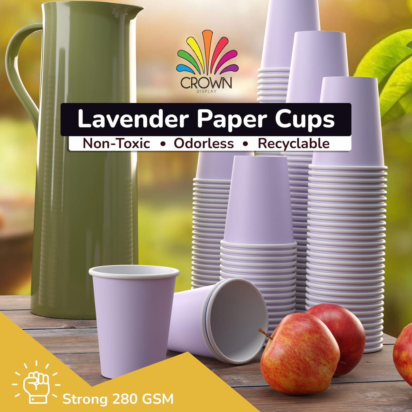 9 oz. Lavender Paper Cups - 100 Ct.