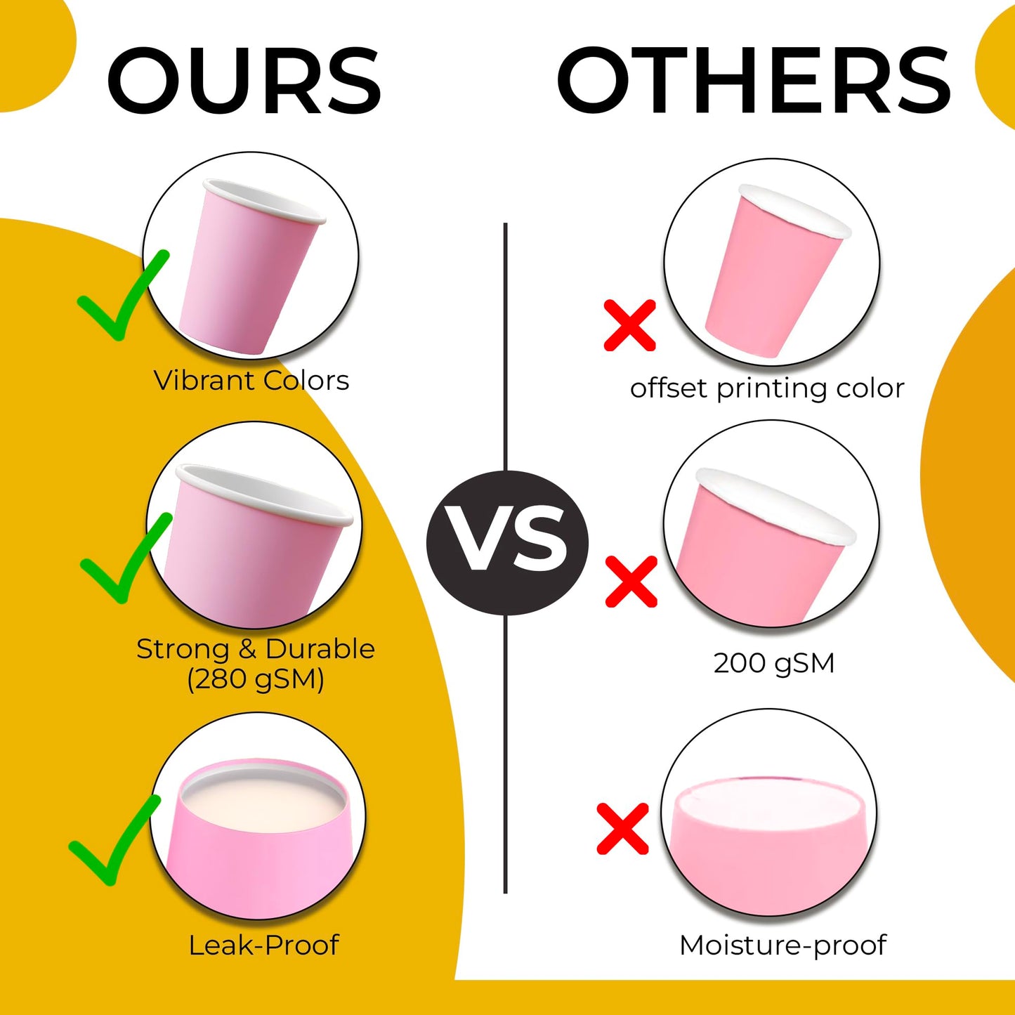 9 oz. Pink Paper Cups - 100 Ct.