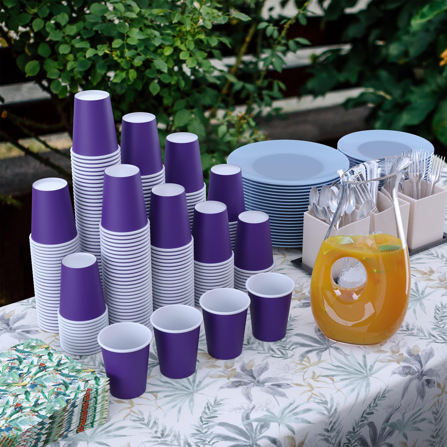 9 oz. Purple Paper Cups - 100 Ct.