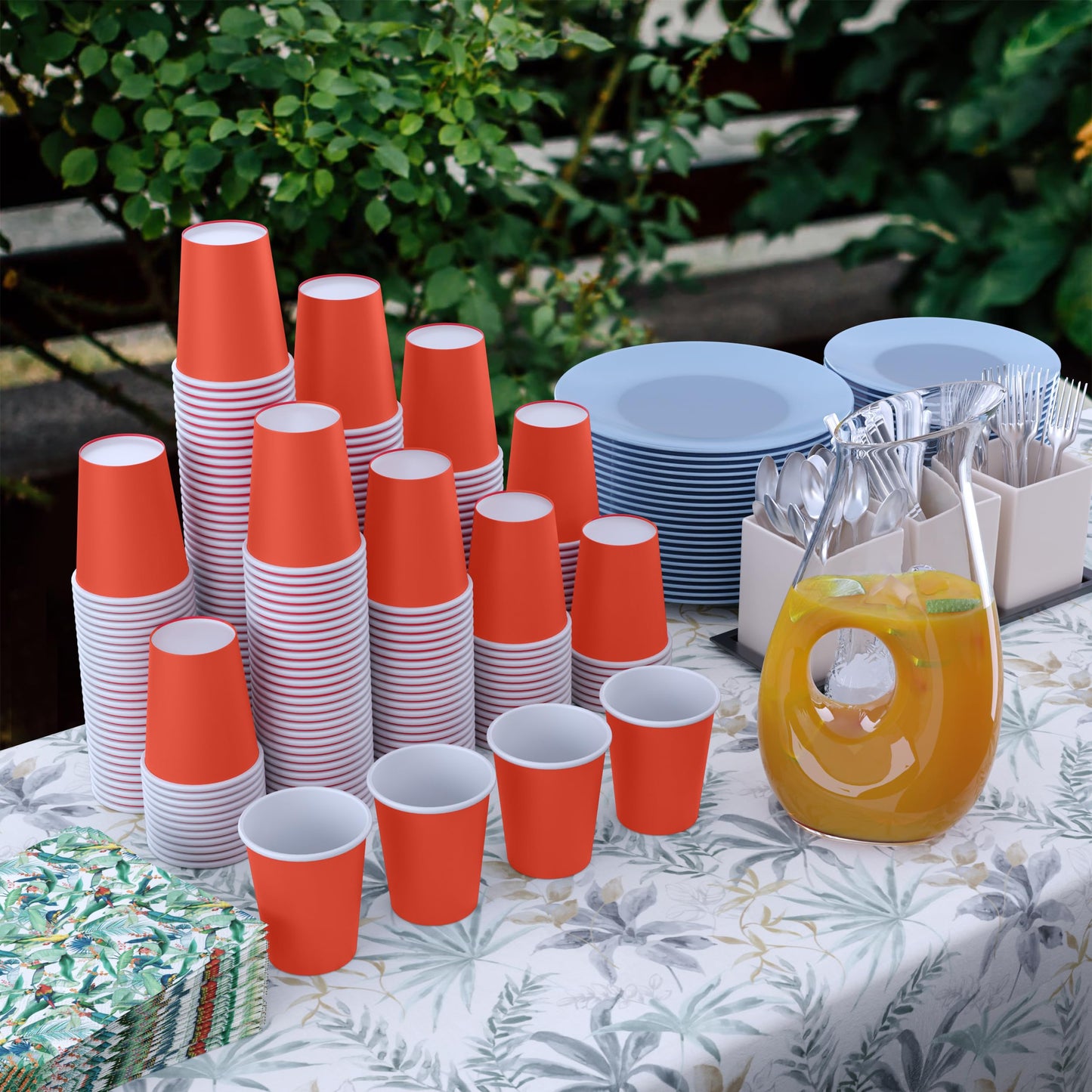 9 oz. Red Paper Cups - 100 Ct.