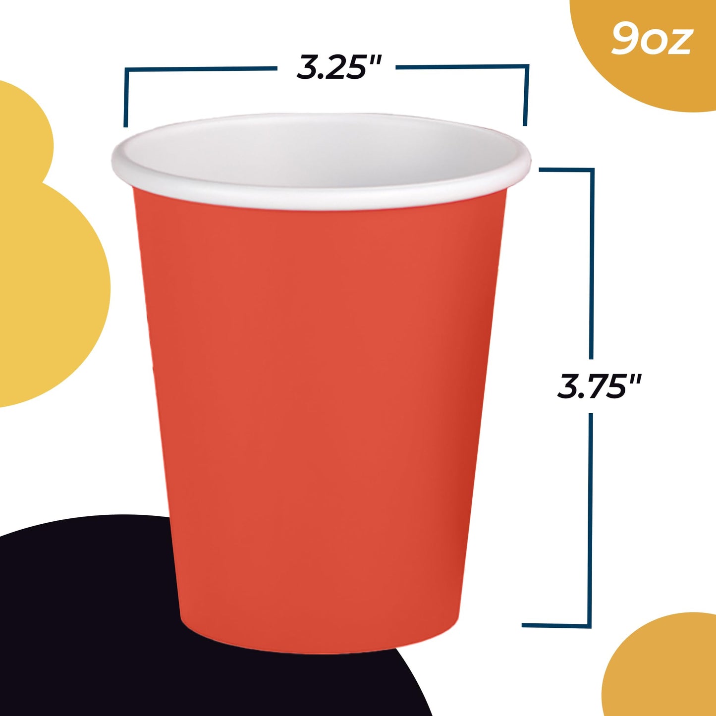 9 oz. Red Paper Cups - 100 Ct.