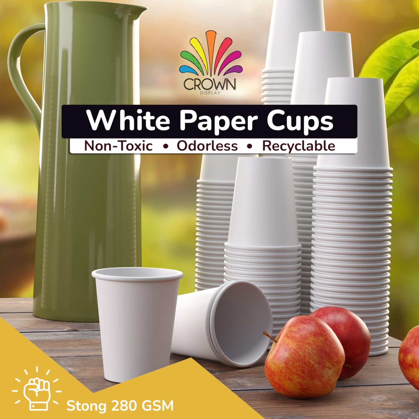 9 oz. White Paper Cups - 100 Ct.