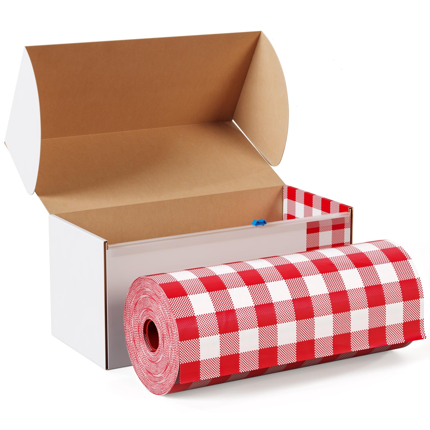 54 In. X 100 Ft. Select A Size Table Cover | Red Gingham