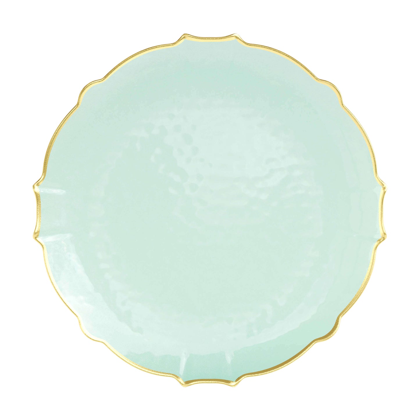 9" Mint/Gold Petal Plates 20 Ct.