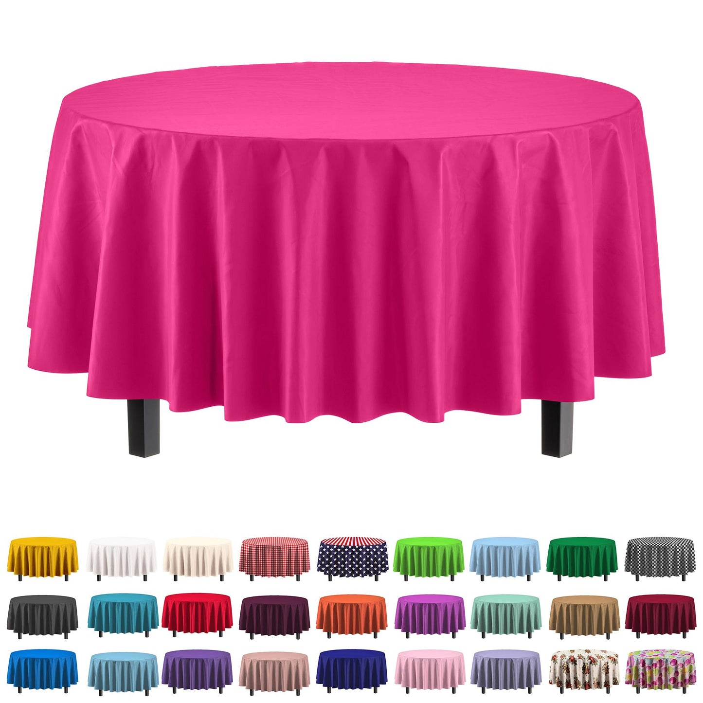 Round Cerise Table Cover