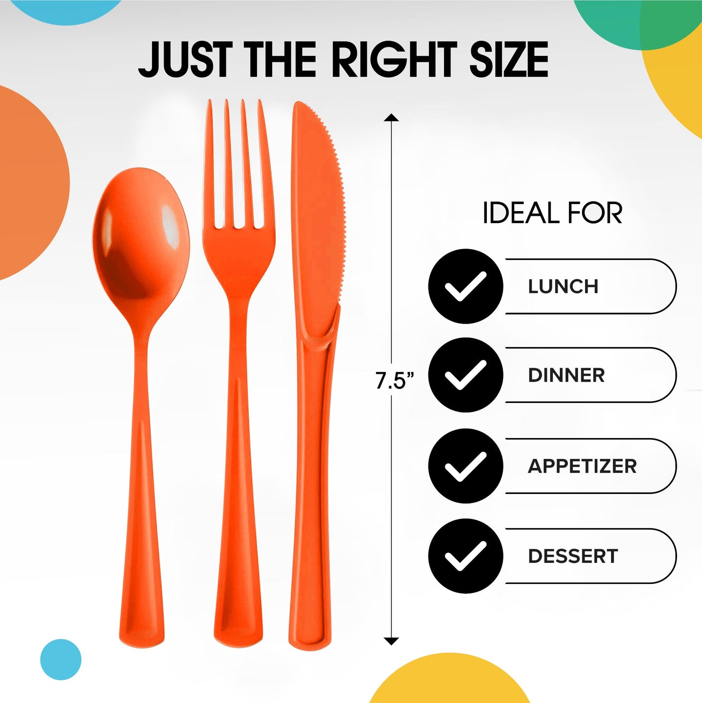 Orange Cutlery Combo Pack - 24 Ct.