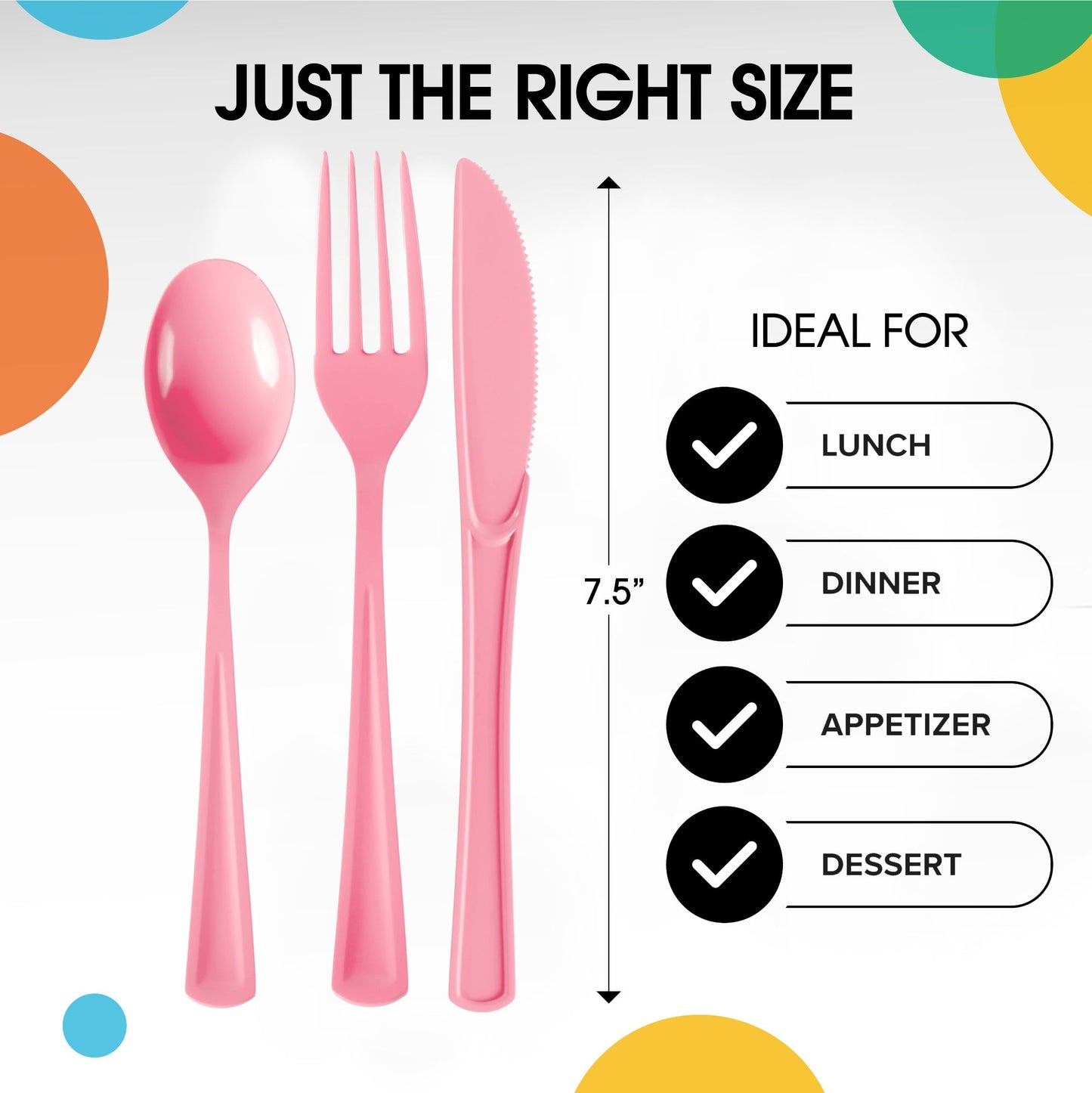 Pink Cutlery Combo Pack - 24 Ct.