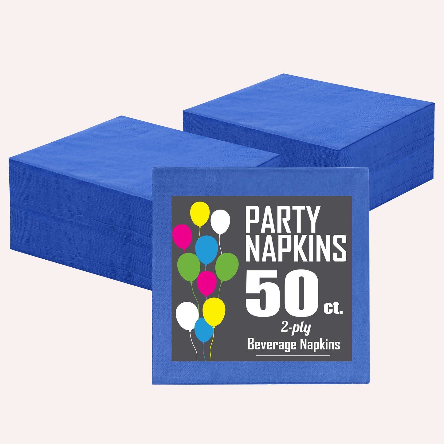 Dark Blue Beverage Napkins - 50 Ct.