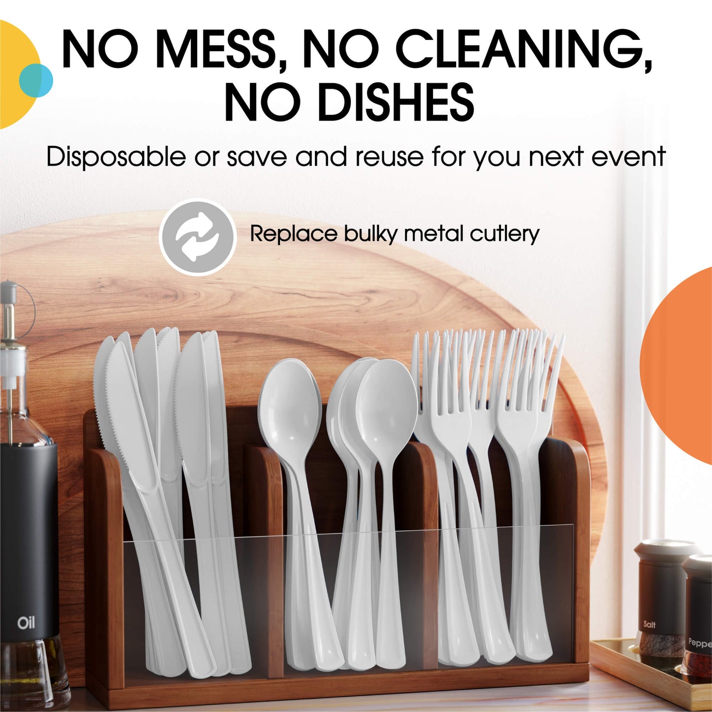 White Cutlery Combo Pack - 24 Ct.