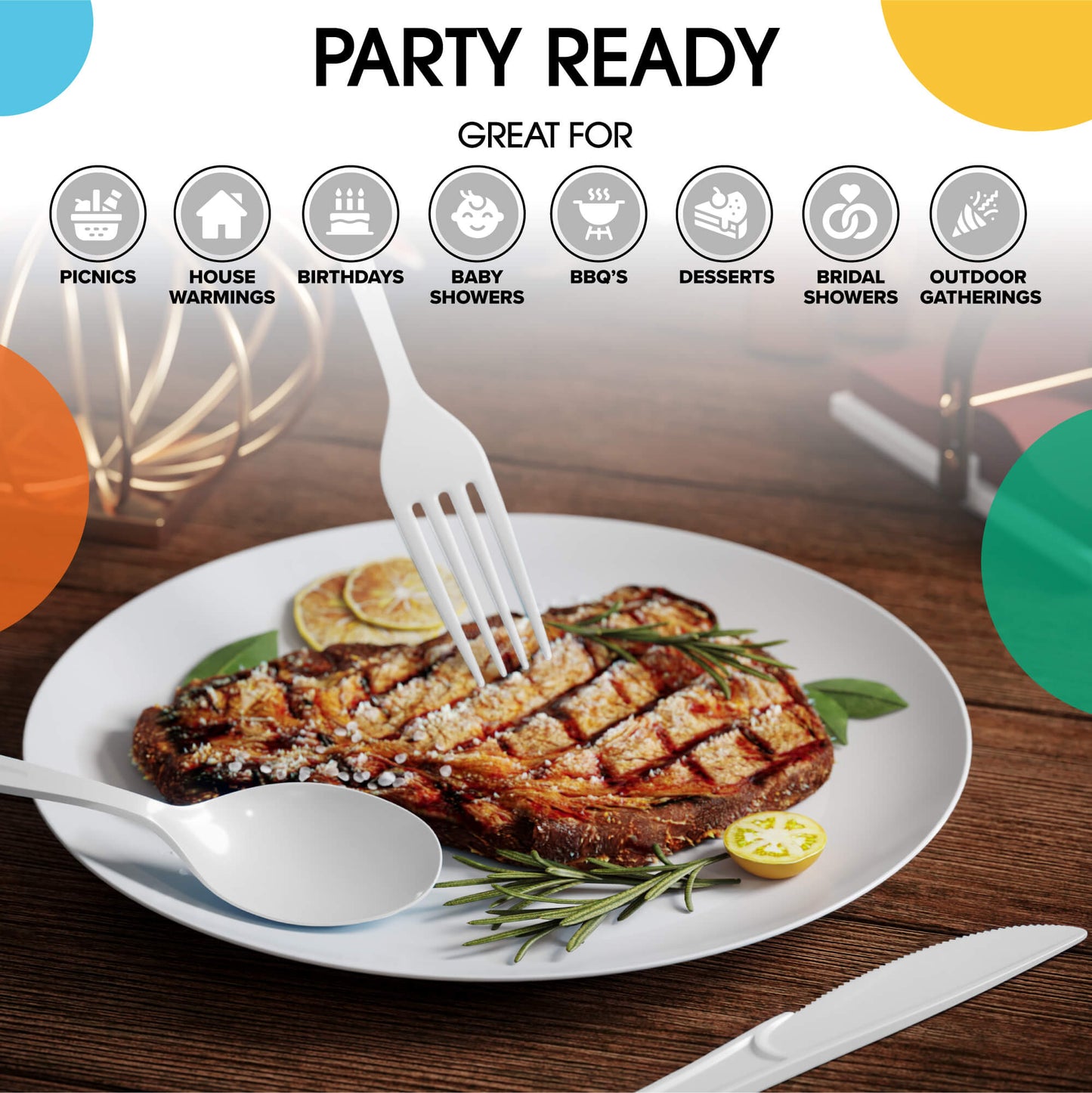 White Cutlery Combo Pack - 24 Ct.