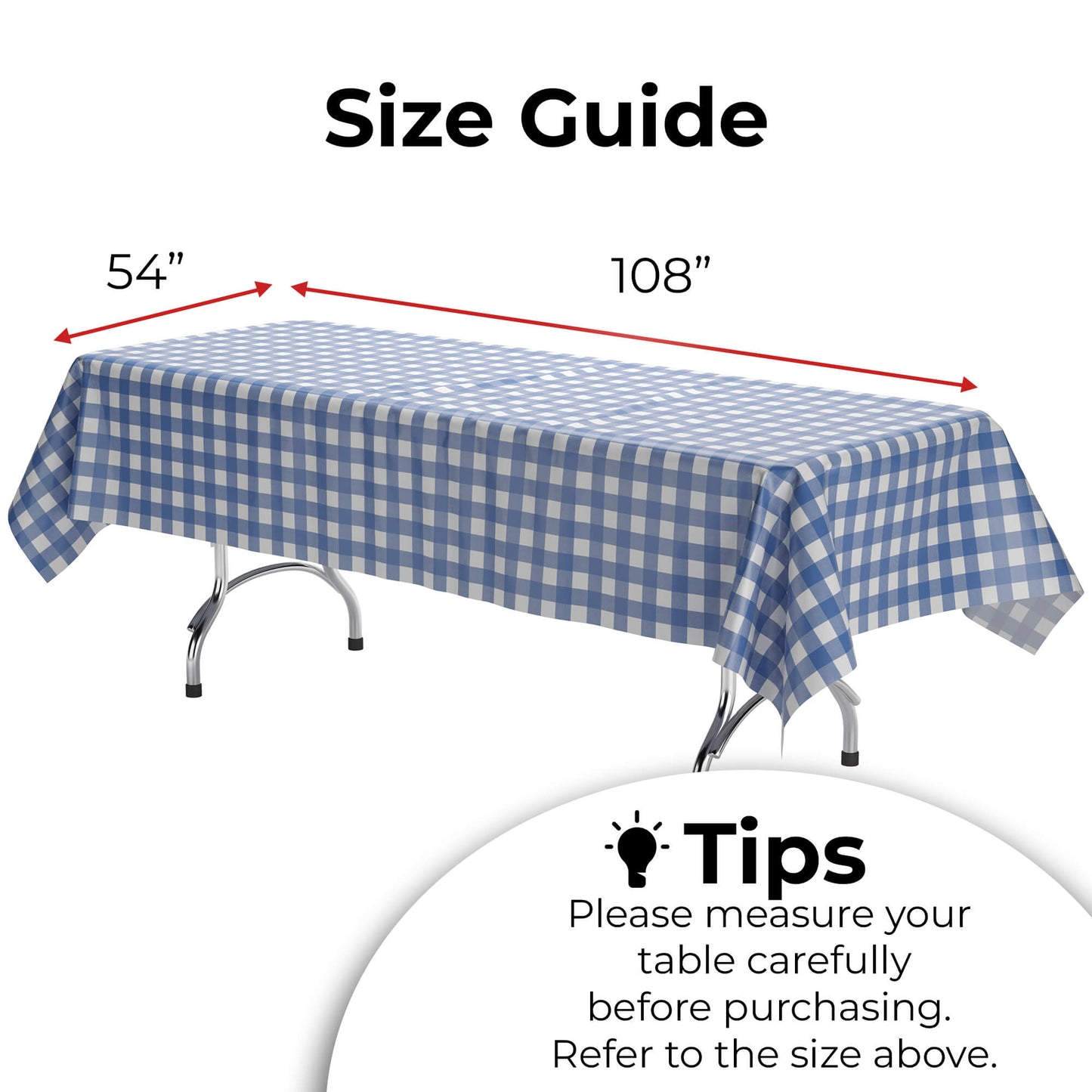 Blue Gingham Table Cover