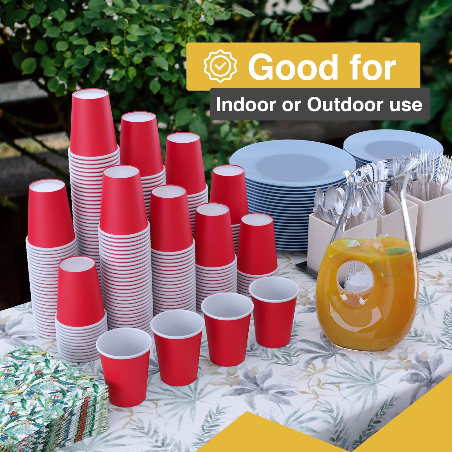 12 Oz. Red Paper Cups | 20 Count