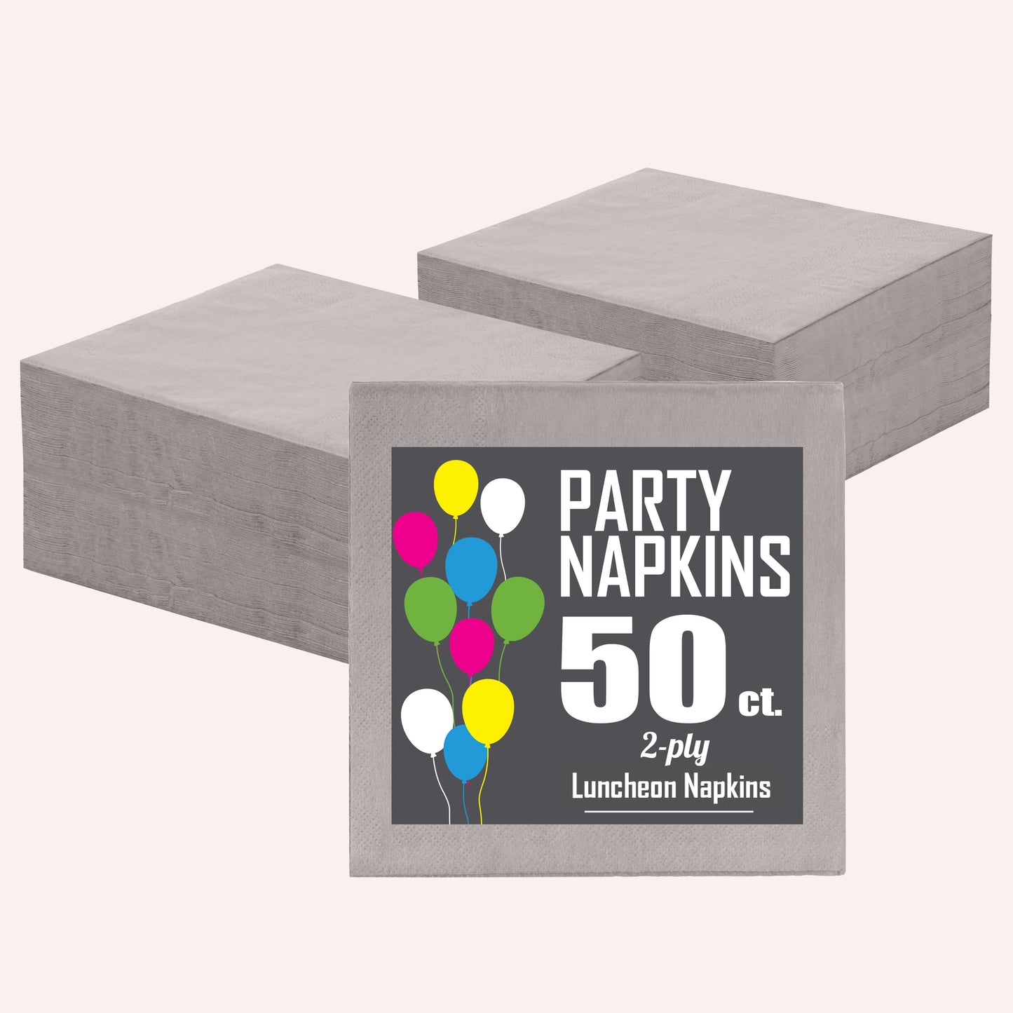 Silver Luncheon Napkins - 50 Ct.