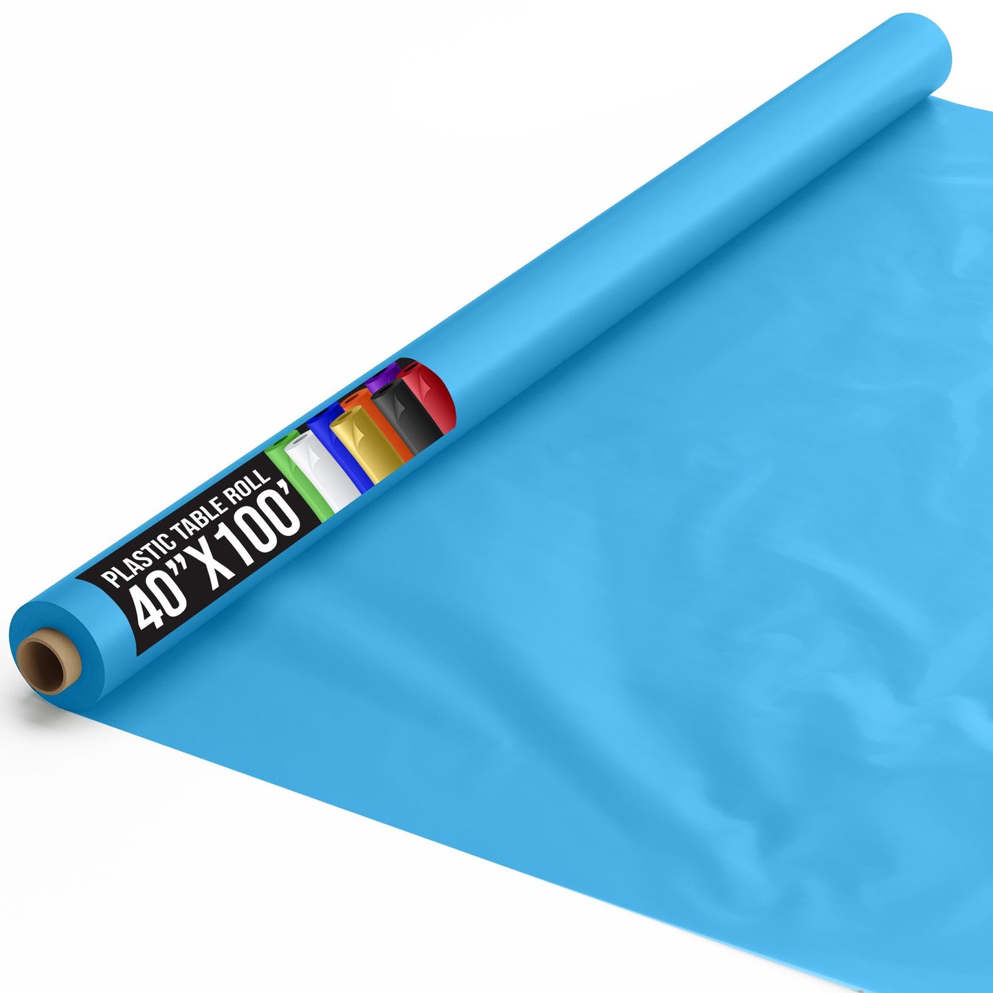Exquisite Premium Quality Plastic Table Cover Banquet Roll, 40 in X 100 ft - Turquoise