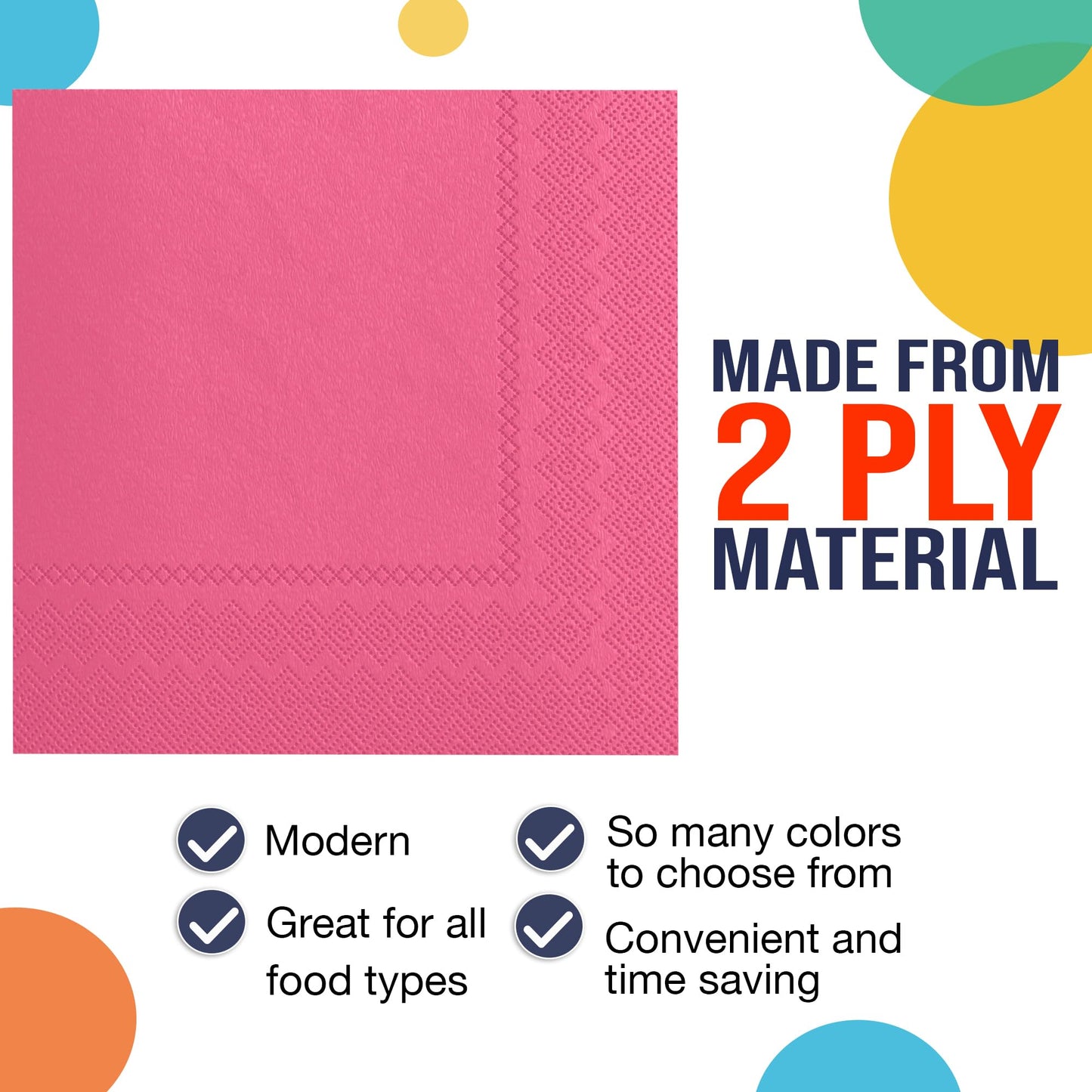 Cerise Luncheon Napkins - 50 Ct.