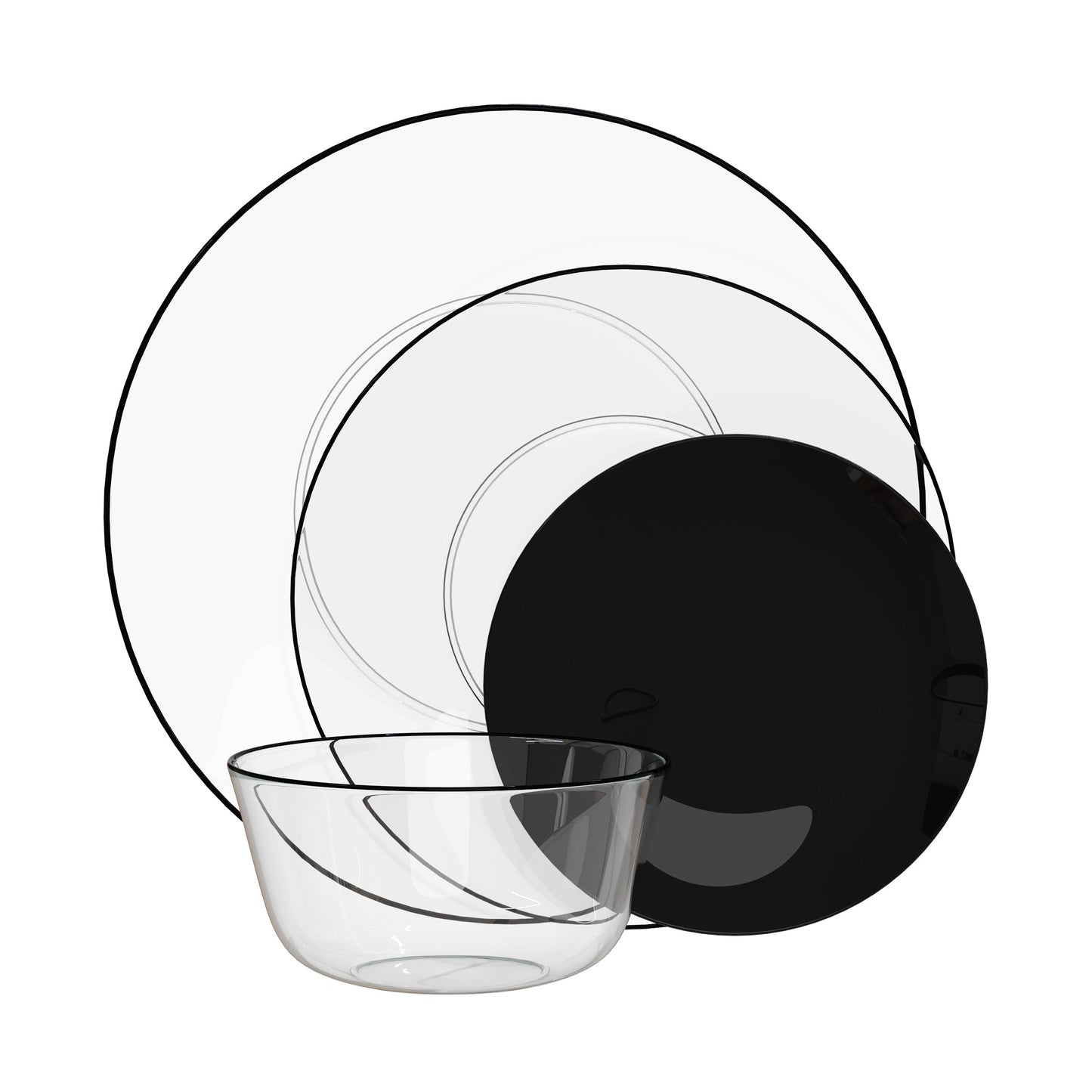8" Classic Clear Design Plates (10)
