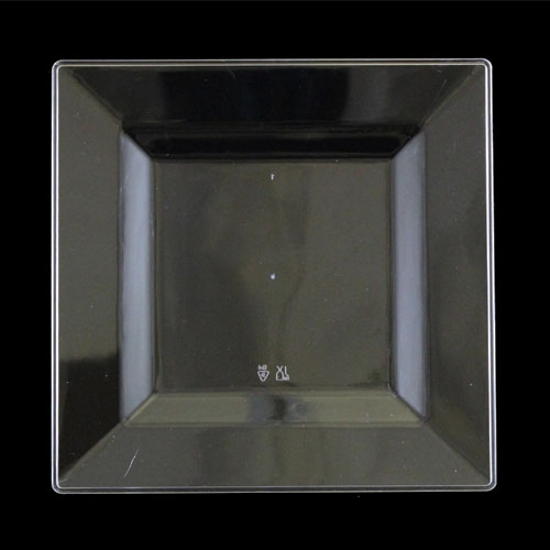 8 In. Clear Square Plates - 10 Ct.