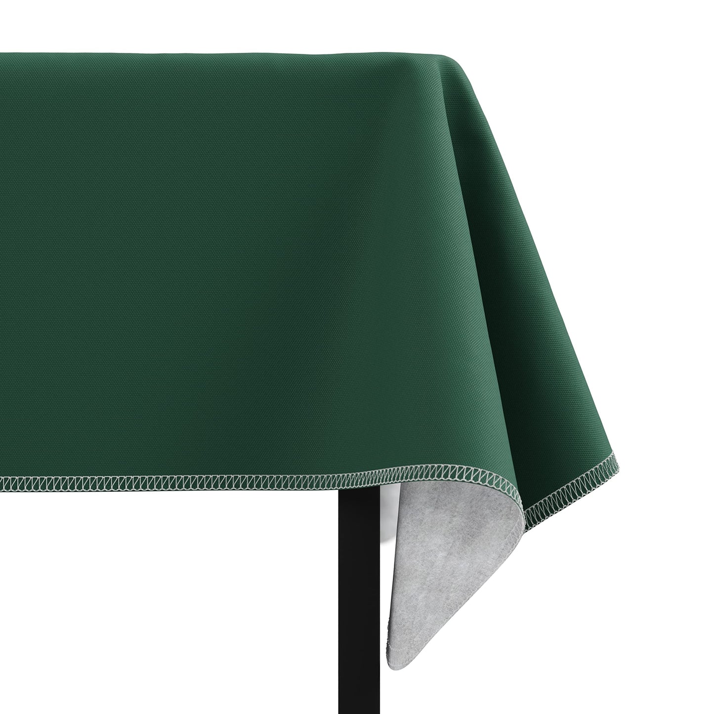 Dark Green Flannel Backed Table Cover 70 in. Round