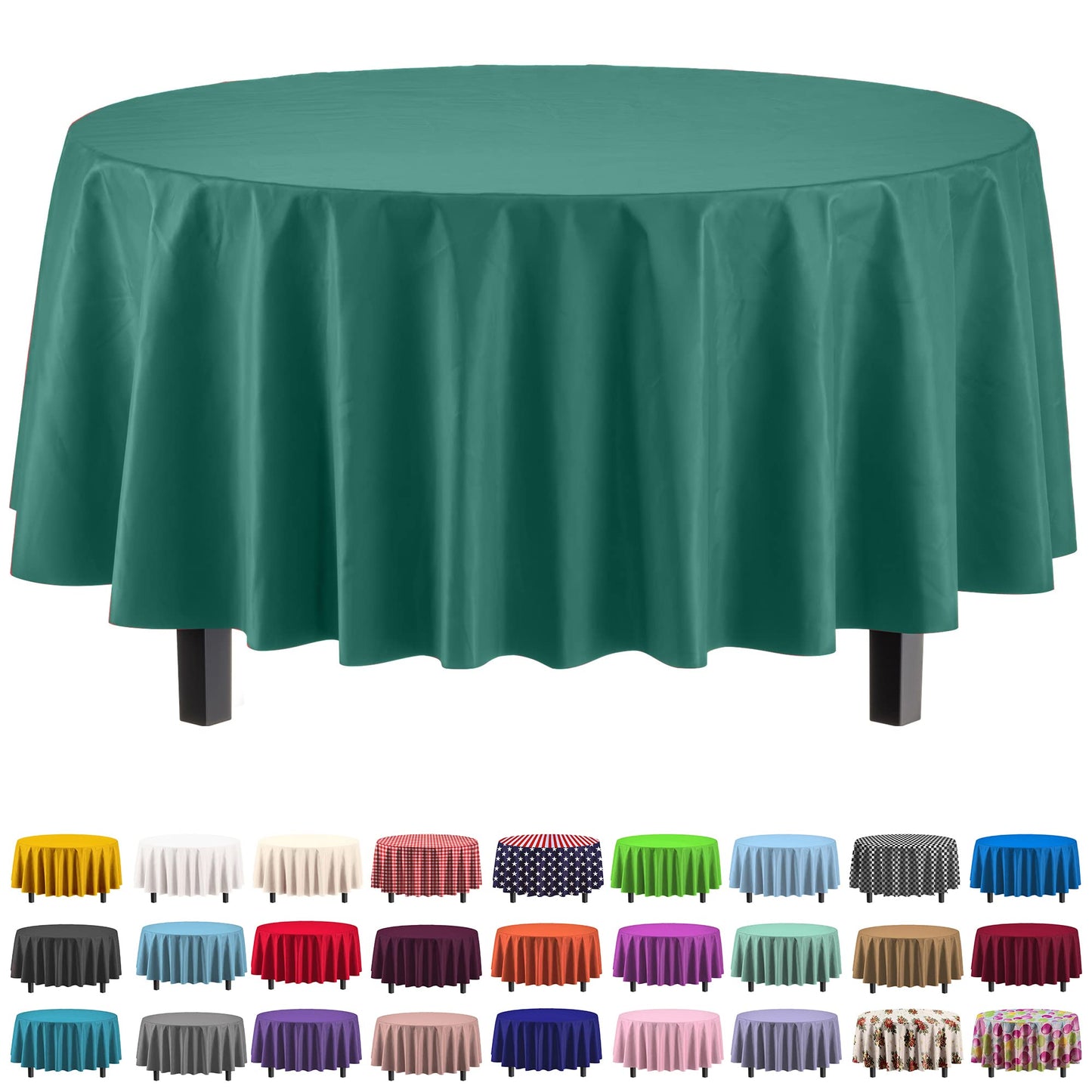 Round Dark Green Table Cover