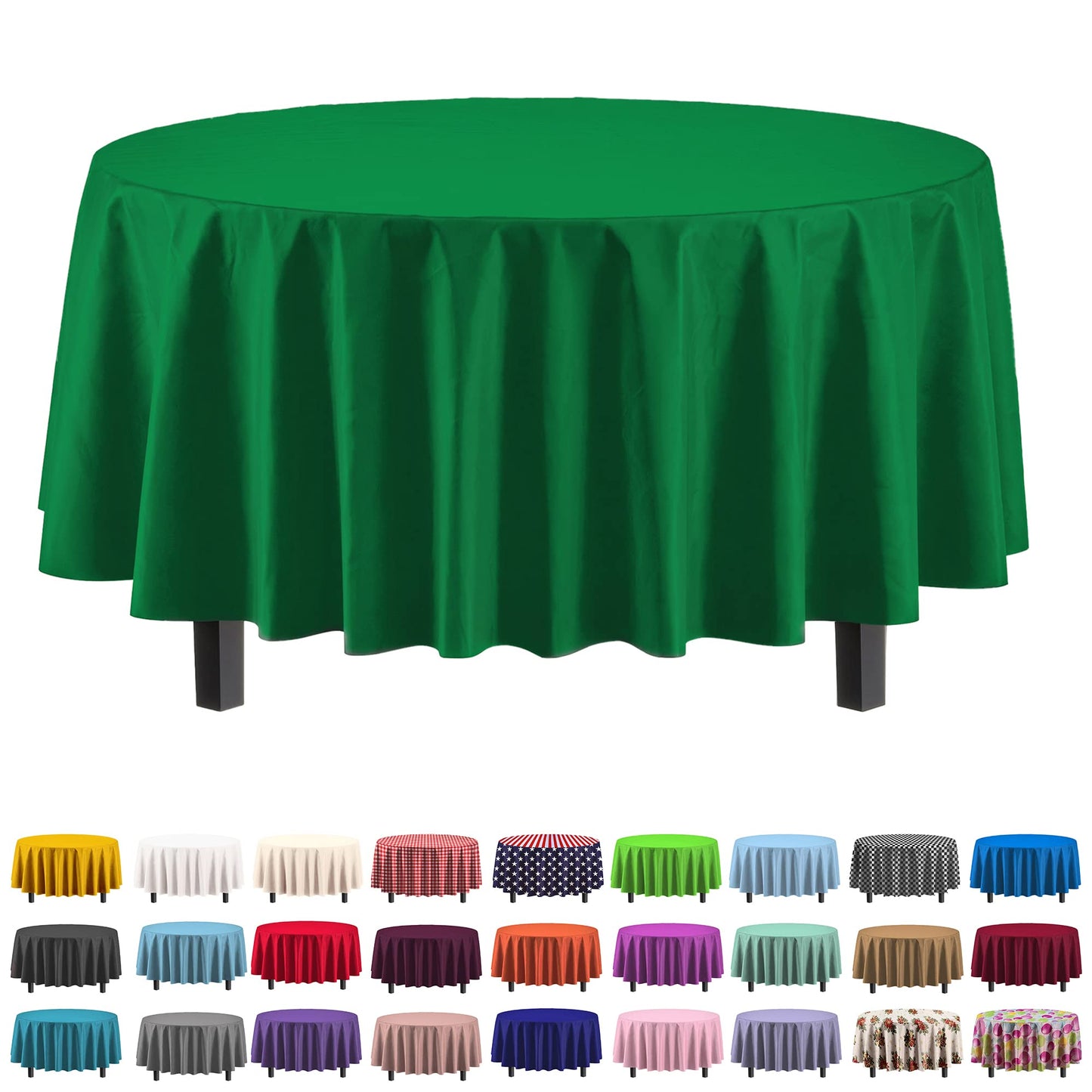 Round Emerald Green Table Cover
