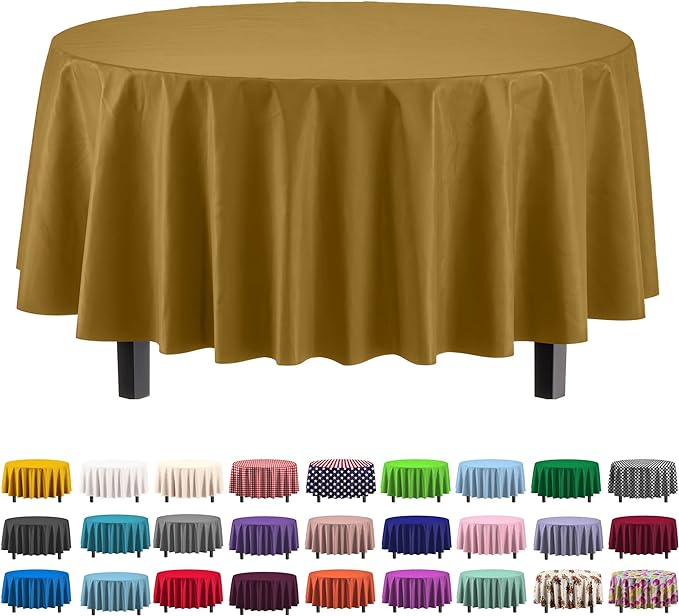 Round Gold Table Cover
