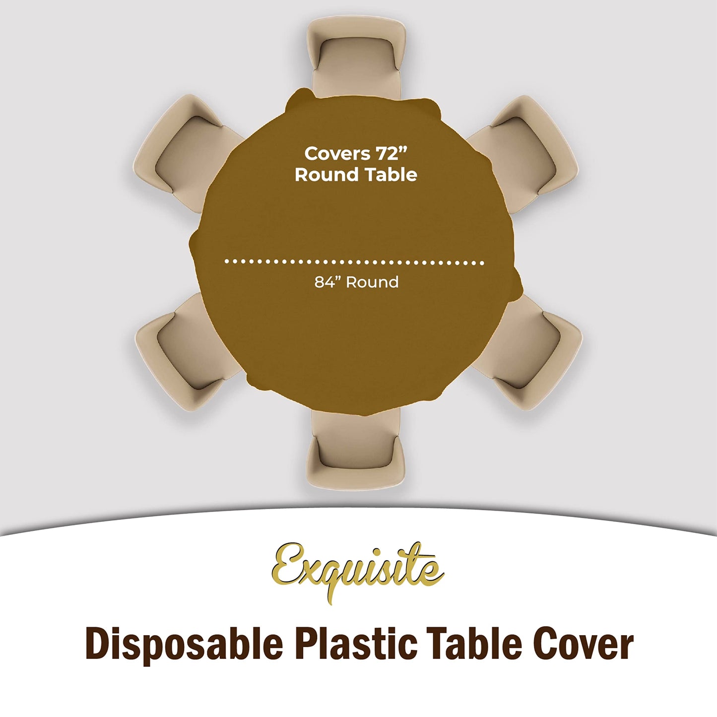 Round Gold Table Cover