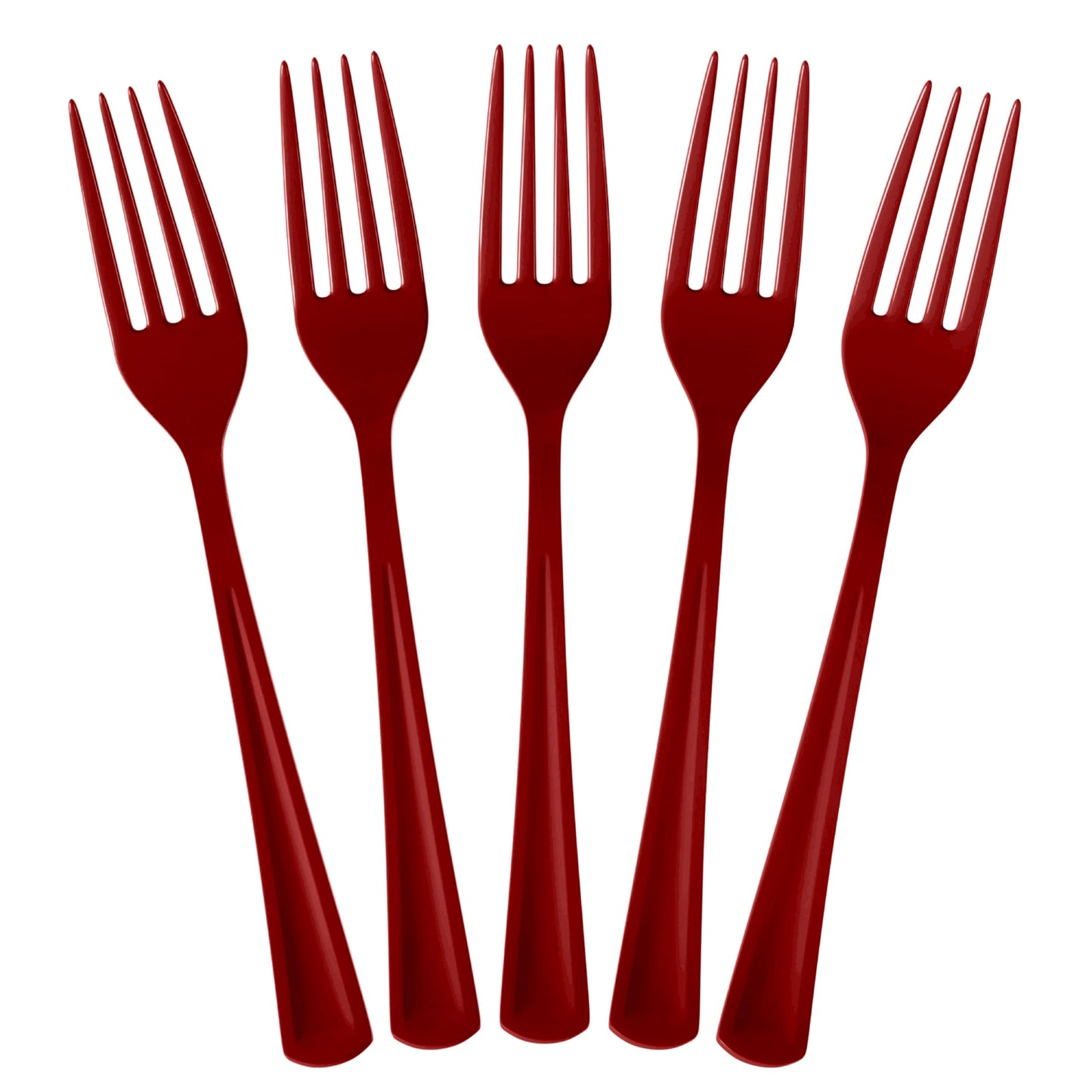 Heavy Duty Burgundy Plastic Forks - 50 Ct.