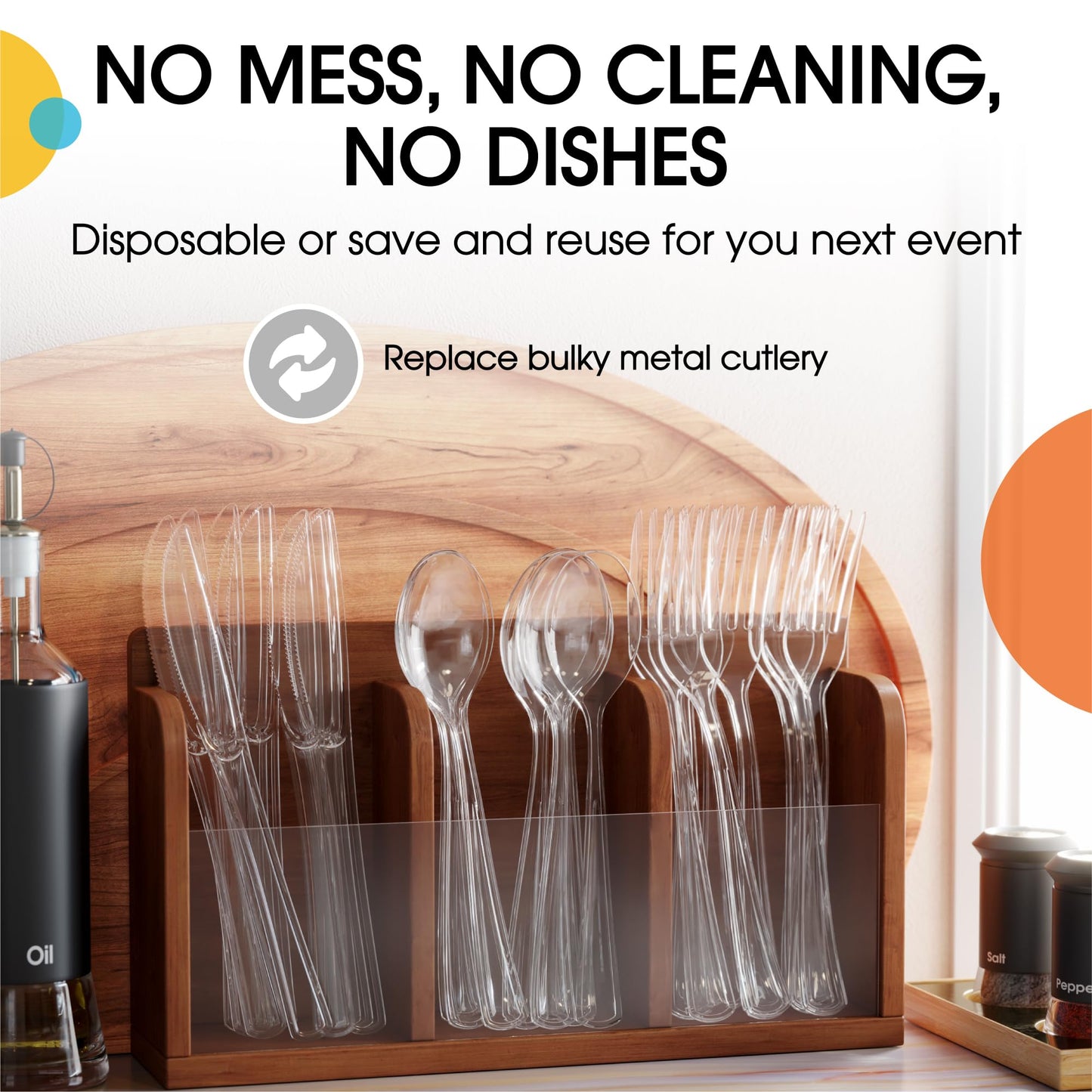 Heavy Duty Clear Plastic Forks - 50 Ct.