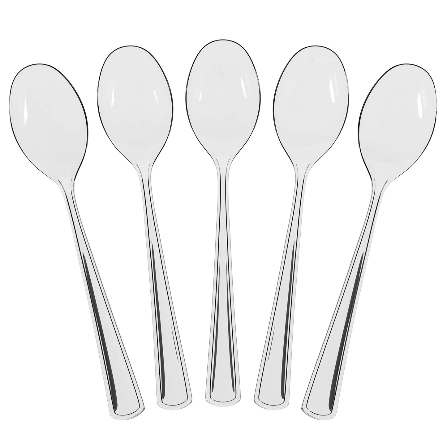 Heavy Duty Clear Plastic Spoons - 50 Ct.