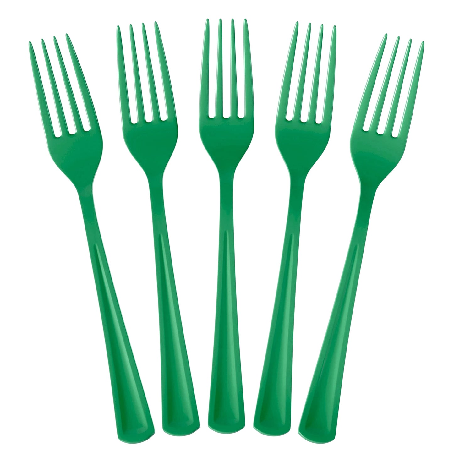 Heavy Duty Emerald Green Plastic Forks - 50 Ct.