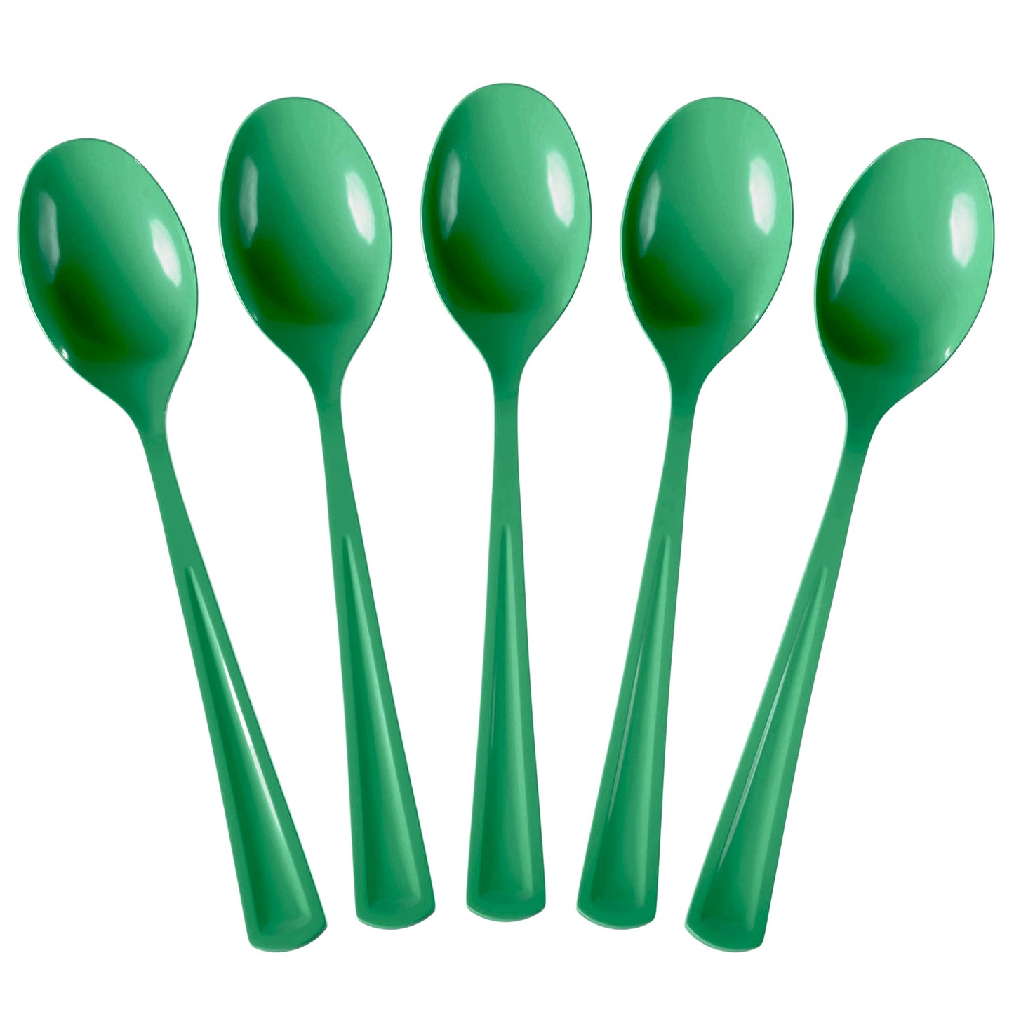 Heavy Duty Emerald Green Plastic Spoons - 50 Ct.