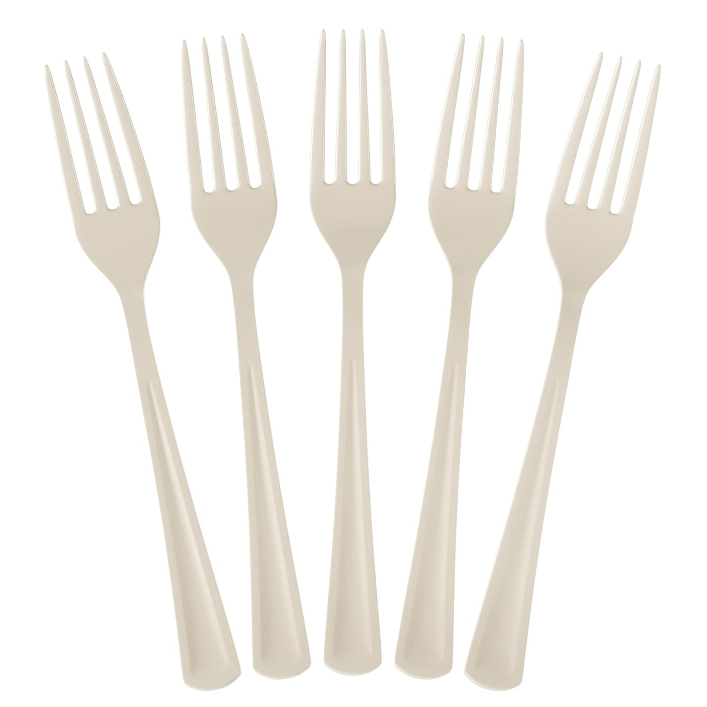 Heavy Duty Ivory Plastic Forks - 50 Ct.