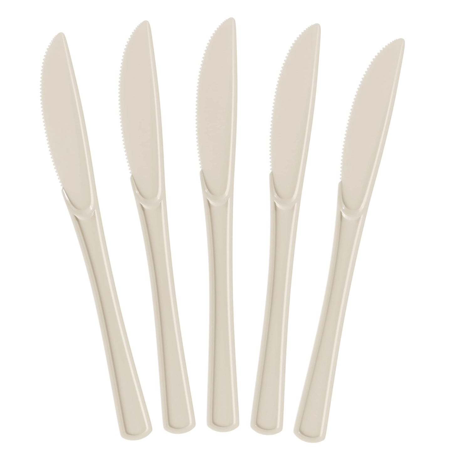 Heavy Duty Ivory Plastic Knives - 50 Ct.