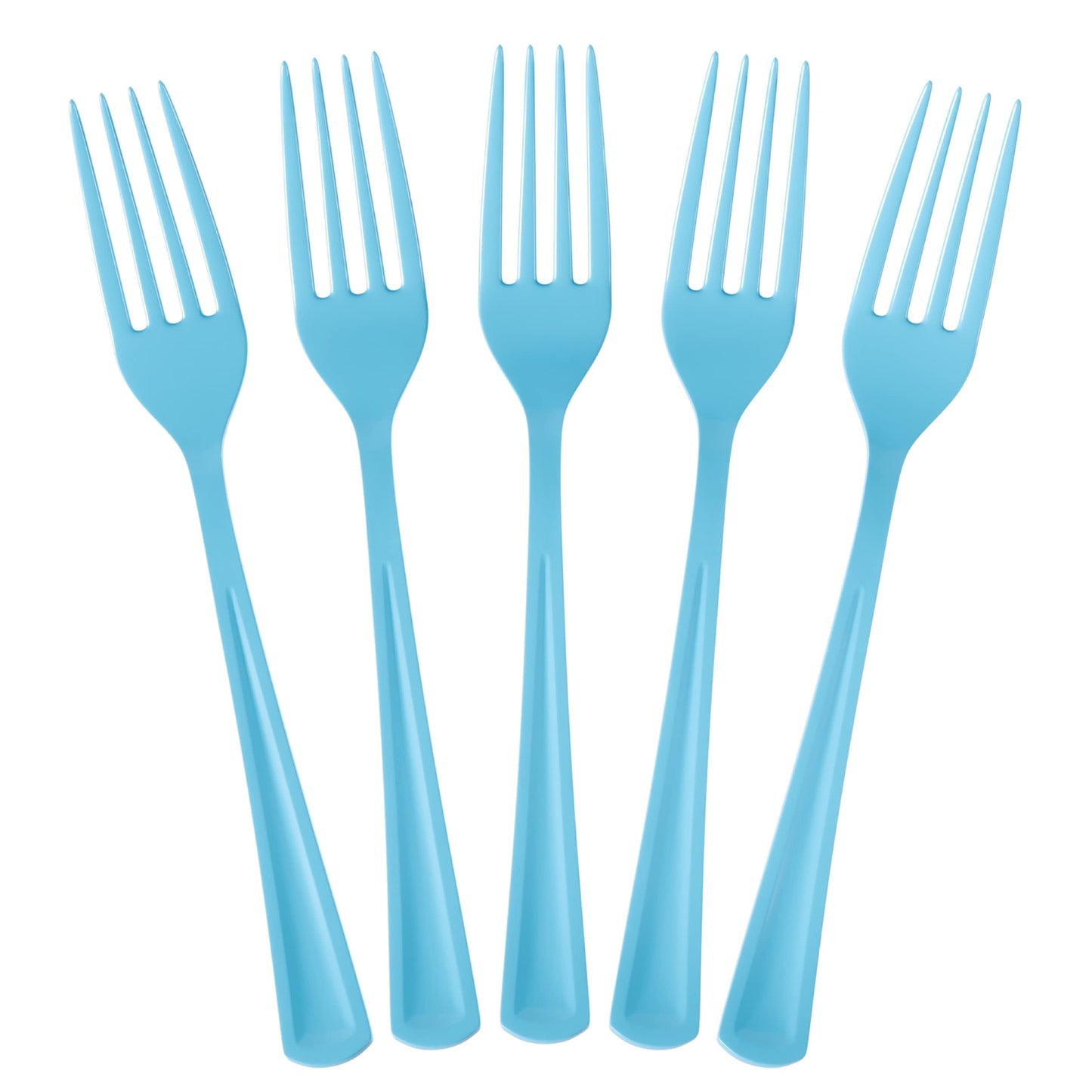 Heavy Duty Light Blue Plastic Forks - 50 Ct.