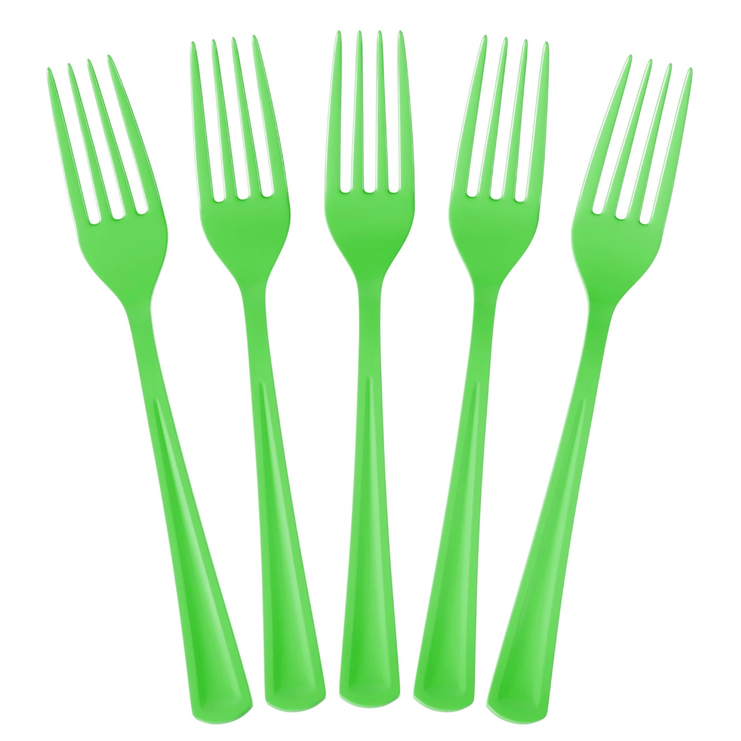 Heavy Duty Lime Green Plastic Forks - 50 Ct.